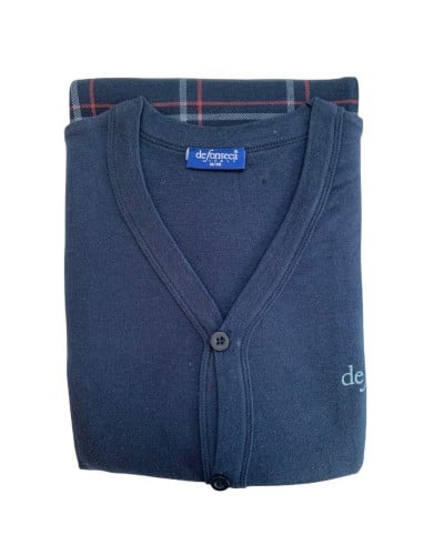 Pigiama Uomo Cardigan Cotone Caldo De Fonseca