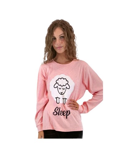 Pigiama Donna Caldo Cotone Manica Lunga Ja Miss