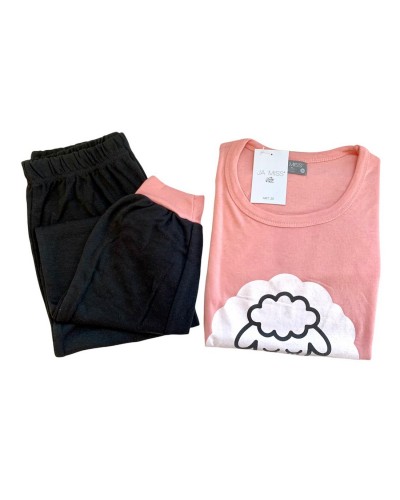 Pigiama Donna Caldo Cotone Manica Lunga Ja Miss