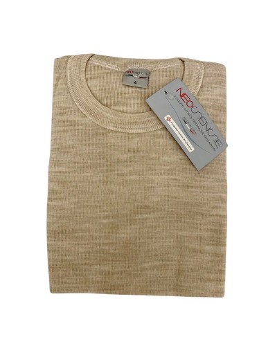 Maglia Uomo Mezza Manica Misto Lana Melange Neosense