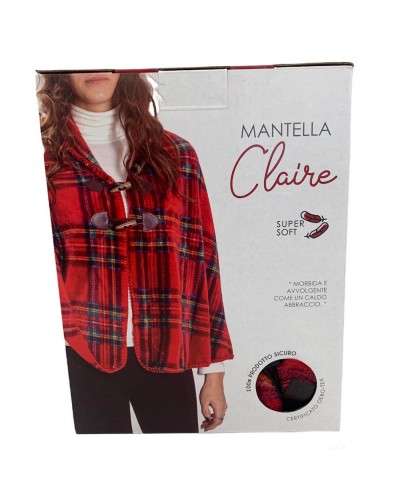 Mantella Donna In Coral Tartan Zambetti