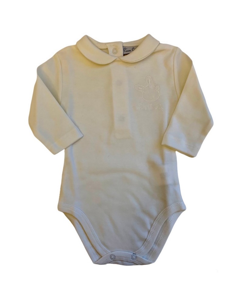 Body Con Colletto Da Neonata In Cotone Felpato Pierre Cardin