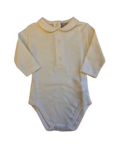 Body Con Colletto Da Neonata In Cotone Felpato Pierre Cardin