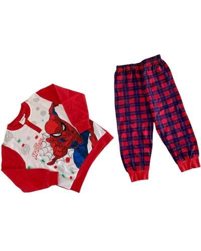 Pigiama Bambino Spiderman Natale Felpina