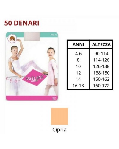 Collant Bambina Danza 50 Denari Aquilone