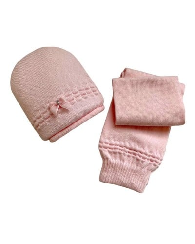 Cappello E Sciarpa Neonata In Cotone Mafer