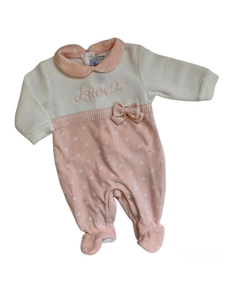 Tutina Neonata Ciniglia Con Applicazione Bidibimbo Tutina Neonata Ciniglia Con Applicazione Bidibimbo