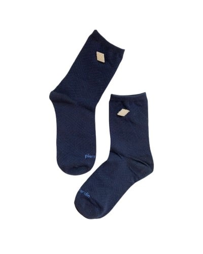 Calzino Donna Cotone Caldo Con Applicazione Pierre Cardin