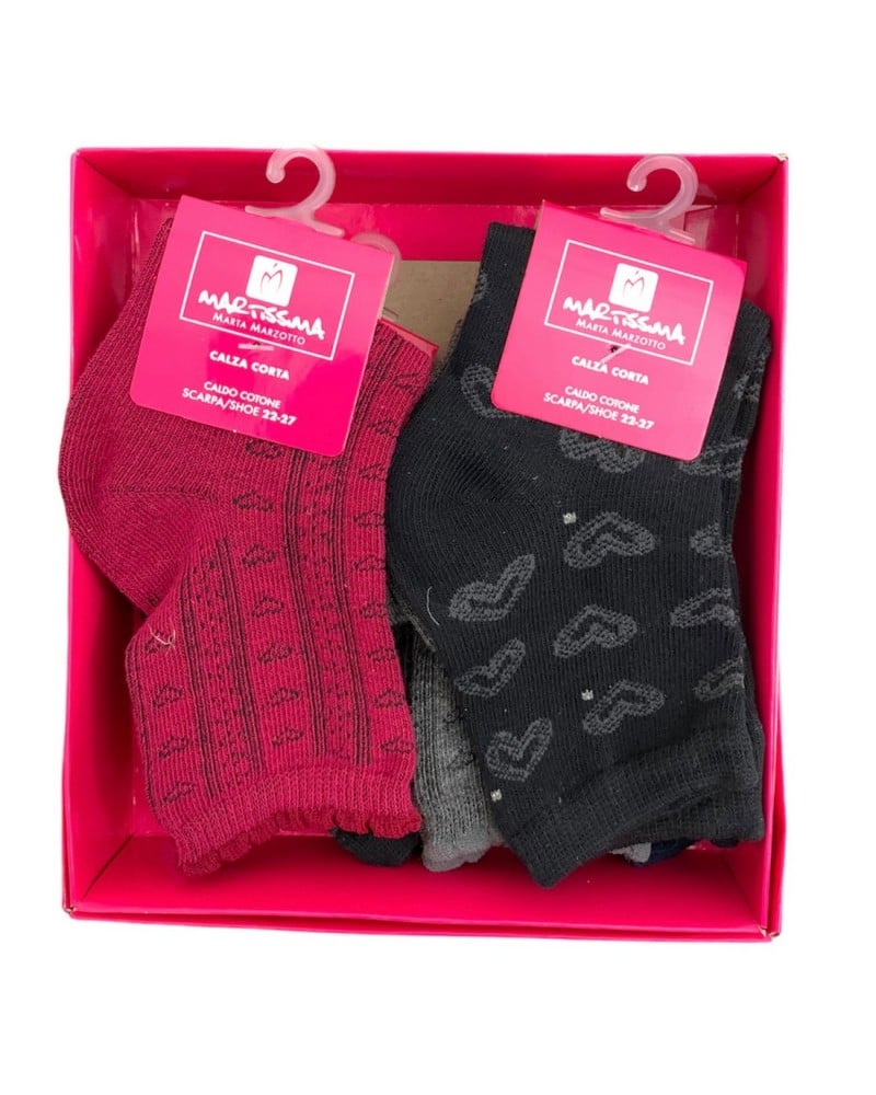 Calza Corta Bimba Cotone Caldo Marta Marzotto Confezione 6 Paia