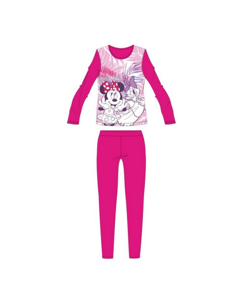 Pigiama Donna Manica Lunga Cotone Minnie Disney