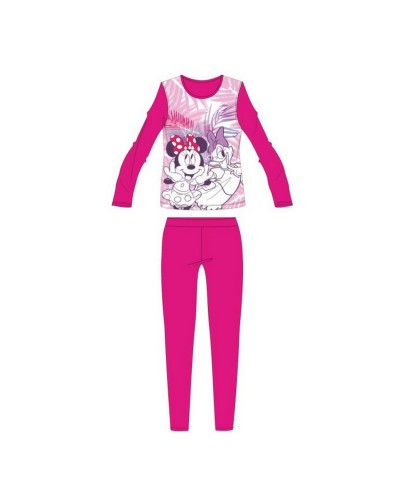 Pigiama Donna Manica Lunga Cotone Minnie Disney