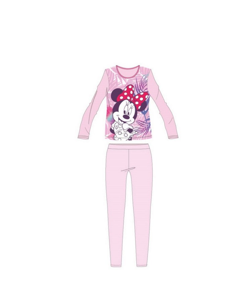 Pigiama Donna Manica Lunga Cotone Minnie Disney