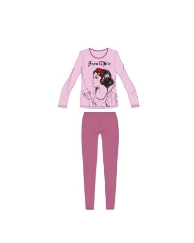 Pigiama Donna Manica Lunga Cotone Biancaneve Disney