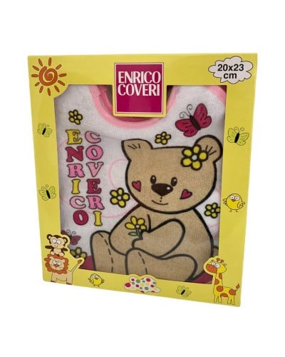 Bavette Neonata Enrico Coveri Plastificate Dietro Confezione 6 Pezzi