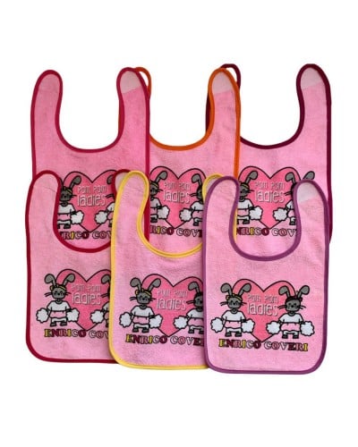 Bavette Neonata Con Strappo Plastificate Enrico Coveri Confezione 6 Pezzi