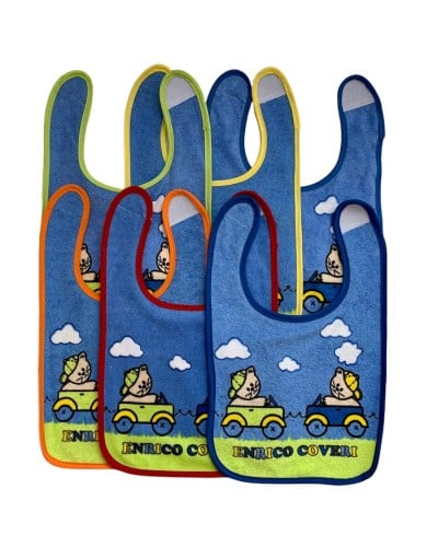 Bavette Neonato Con Strappo Plastificate Enrico Coveri Confezione 6 Pezzi