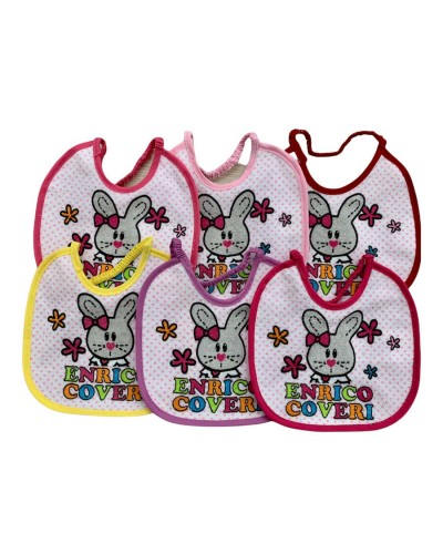 Bavette Neonata Piccole Plastificate Enrico Coveri Confezione 6 Pezzi