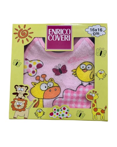 Bavette Neonata Piccole 16x16 Plastificate Enrico Coveri Confezione 6 Pezzi