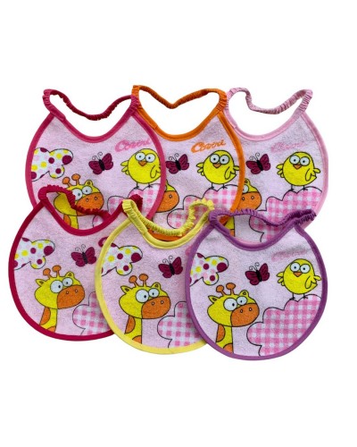 Bavette Neonata Piccole 16x16 Plastificate Enrico Coveri Confezione 6 Pezzi