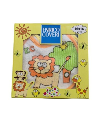 Bavette Neonato Piccole 16x16 Plastificate Enrico Coveri Confezione 6 Pezzi