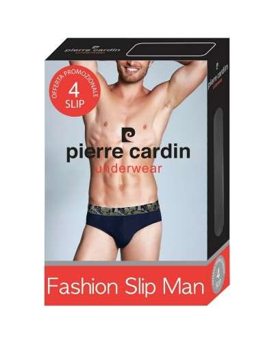 Slip Uomo Elastico Esterno Cotone Elasticizzato Pierre Cardin Confezione 4 Pezzi