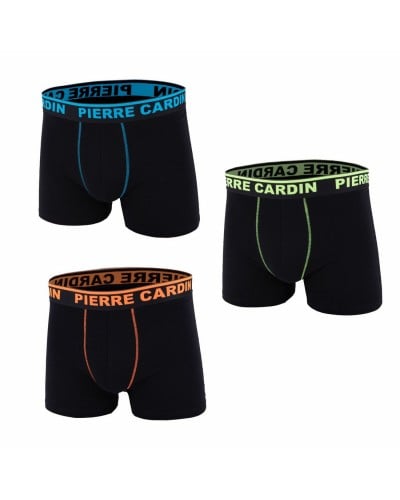 Boxer Uomo Elastico Esterno Cotone Elasticizzato Pierre Cardin Confezione 3 Pezzi