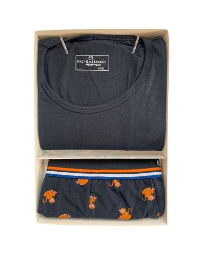 Coordinato Uomo B&A T-shirt e Slip Cotone Bielastico