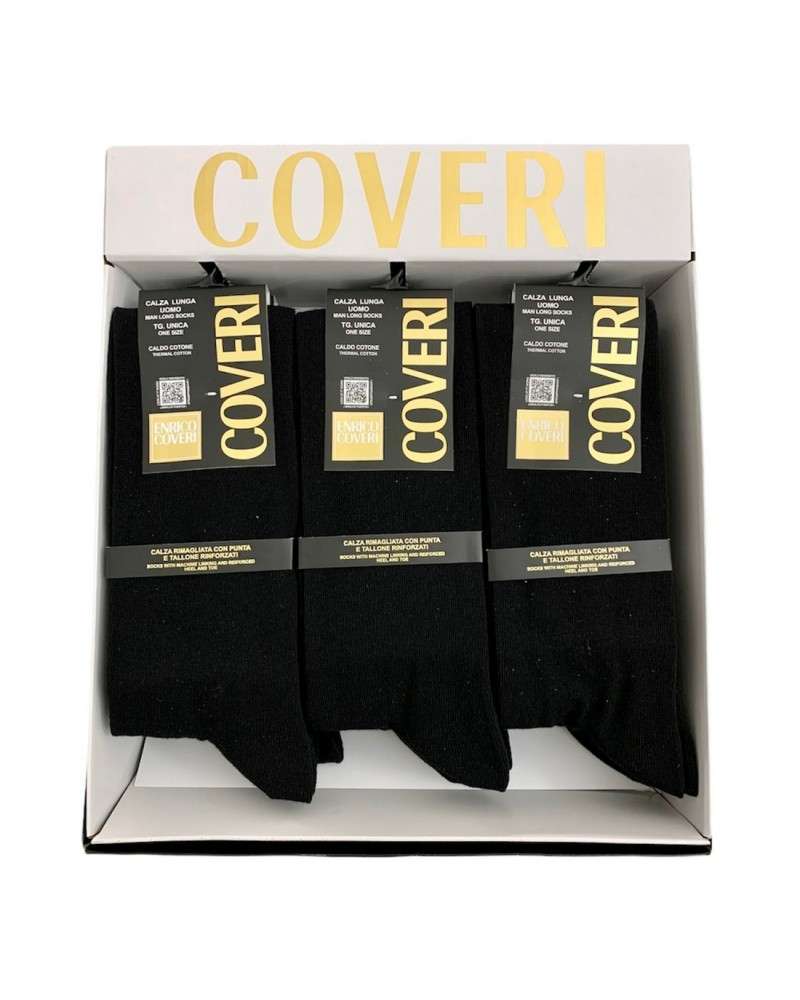 Calza Lunga Uomo Cotone Caldo Enrico Coveri Nero Confezione 6 Calza Lunga Uomo Cotone Caldo Enrico Coveri Nero Confezione 6