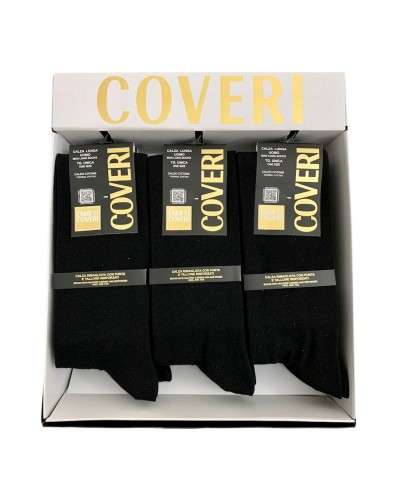 Calza Lunga Uomo Cotone Caldo Enrico Coveri Nero Confezione 6