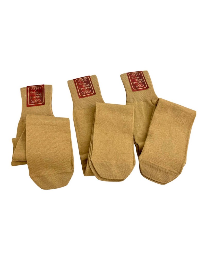 Calza Parigina Donna Classica Cotone Caldo Confezione 3 Paia
