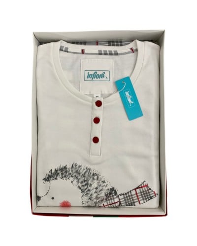 Pigiama Donna Cotone Caldo Idea Regalo Infiore
