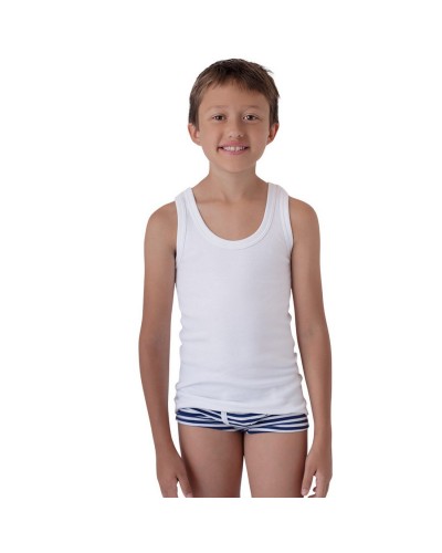 Canottiera Bimbo Spalla Larga Cotone Carrera Jeans Confezione 6 pezzi