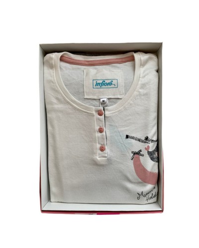 Pigiama Donna Cotone Caldo Infiore Serie Holliday