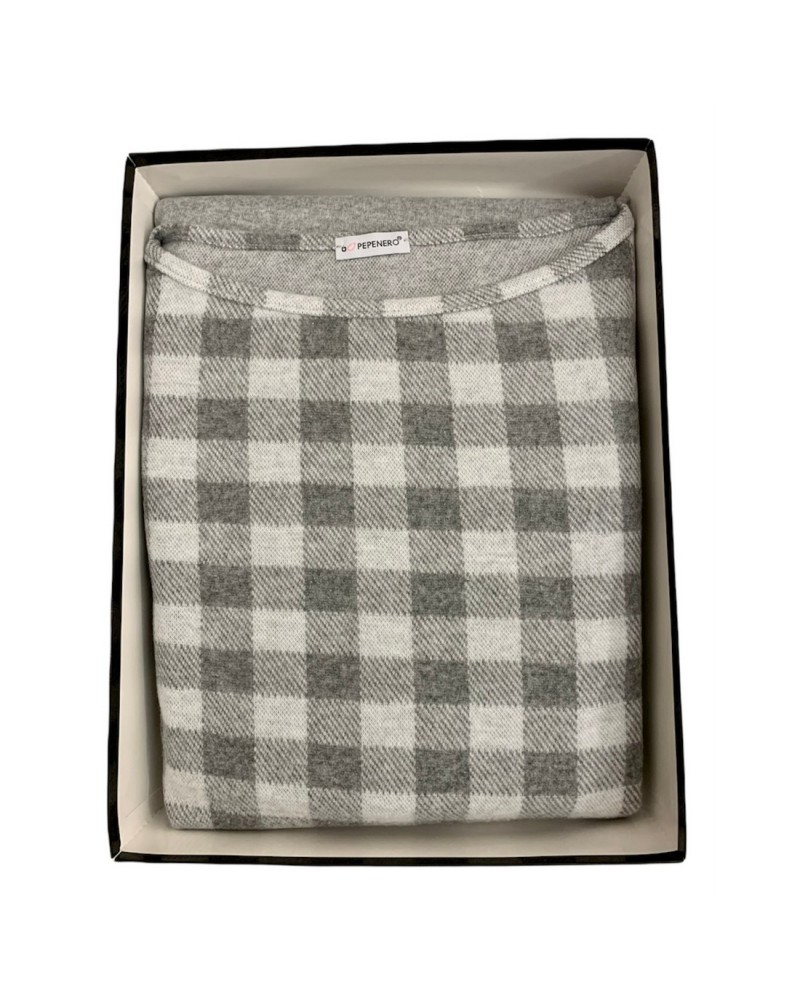Pigiama Donna Punto Milano Pepenero Scacchi Made In Italy