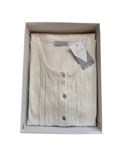 Camicia Da Notte Cotone Caldo 5 Bottoni Vilfram