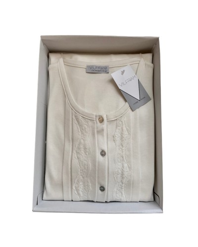 Camicia Da Notte Cotone Caldo 5 Bottoni Vilfram