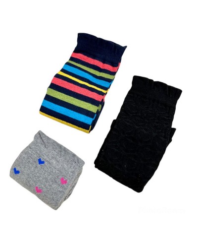 Calza Donna Cotone Caldo Idea Regalo Lancetti Confezione 3 Paia