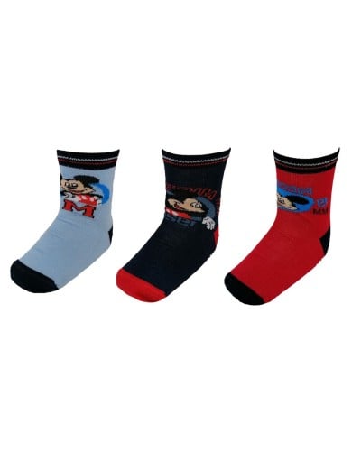 Calzino Antiscivolo Cotone Caldo Mickey Mouse Confezione 3 Paia