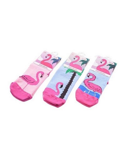 Calzino Antiscivolo Cotone Caldo Fenicottero Confezione 4 Paia