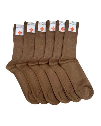 Calza Uomo Sanitaria Corta Cotone Confezione 6 Paia