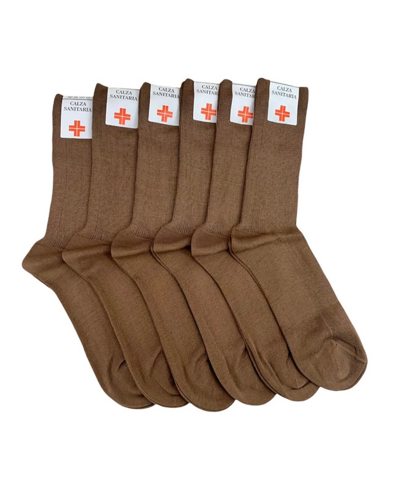 Calza Uomo Sanitaria Corta Cotone Confezione 6 Paia