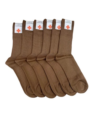 Calza Uomo Sanitaria Corta Cotone Confezione 6 Paia