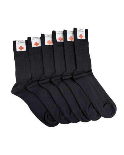 Calza Uomo Sanitaria Corta Cotone Confezione 6 Paia