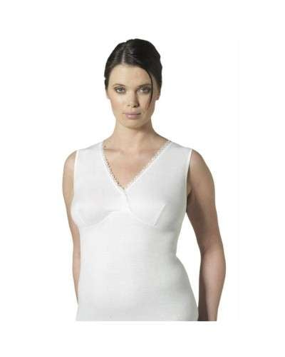 Canottiera Donna Spalla Larga Forma Seno Cotone Caldo Trevi Confezione 3 Pezzi
