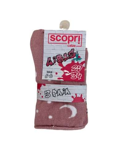 Calza Bimba Cotone Caldo Scopri Confezione 3 Paia