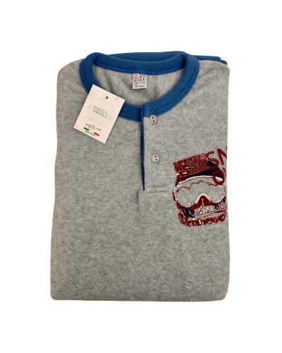 Pigiama Ragazzo In Pile Punto & Virgola Made In Italy