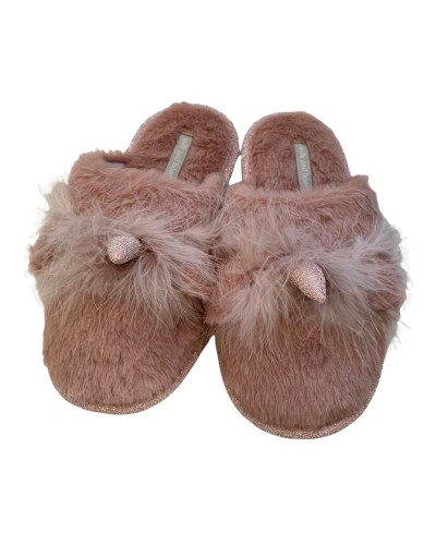 Pantofola Donna Invernale Con Applicazione Milk And Honey
