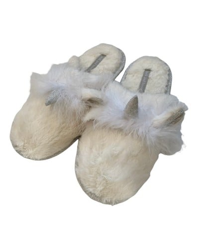 Pantofola Donna Invernale Con Applicazione Milk And Honey