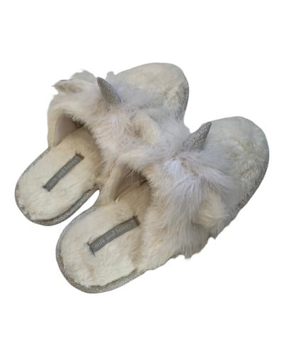 Pantofola Donna Invernale Con Applicazione Milk And Honey