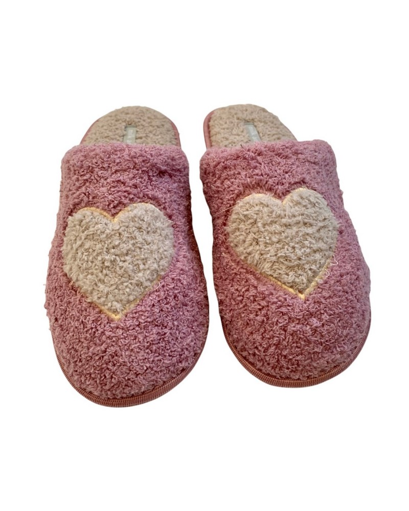 Pantofola Donna Invernale Con Applicazione Cuore Milk And Honey